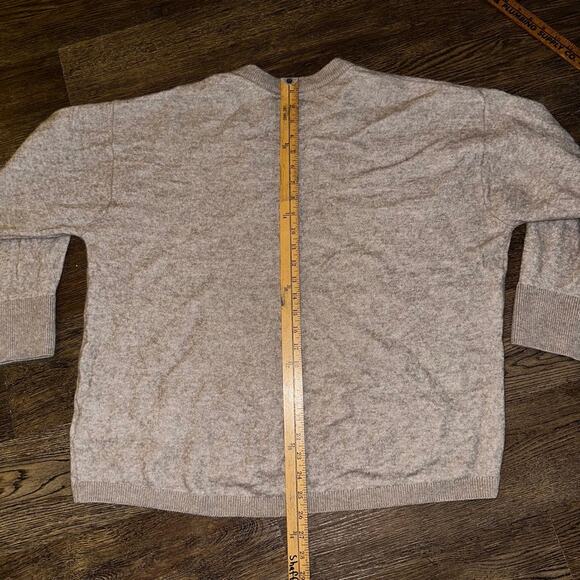 STOCKHOLM ATELIER & Other Stories Wool Alpaca Sweater sz L Beige Relaxed Soft - Picture 7 of 11
